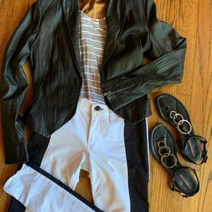 *SOLD* Rag & Bone Tuxedo Stripe Black/White Jeans